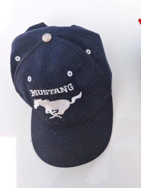 ONE vintage Ford Mustang ballcap hat blue baseball cap men's
